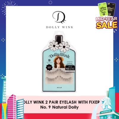 DOLLY WINK Eyelash With Fixer 09 Natural Dolly 2s