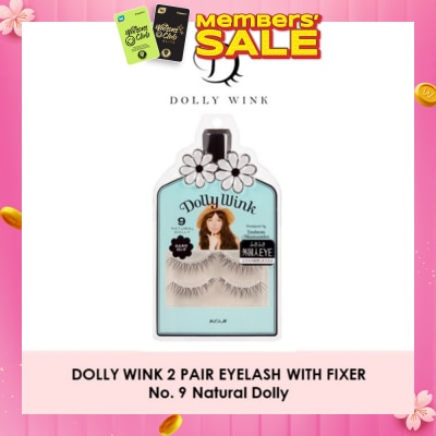 DOLLY WINK Eyelash With Fixer 09 Natural Dolly 2s