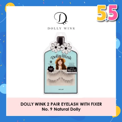 DOLLY WINK Eyelash With Fixer 09 Natural Dolly 2s