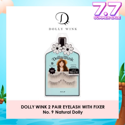 DOLLY WINK Eyelash With Fixer 09 Natural Dolly 2s