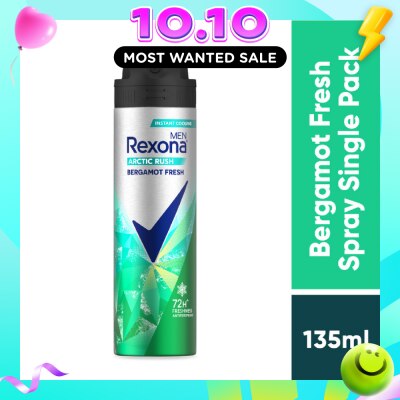 REXONA Men Arctic Rush Bergamot Fresh Spray Deodorant 135ml image