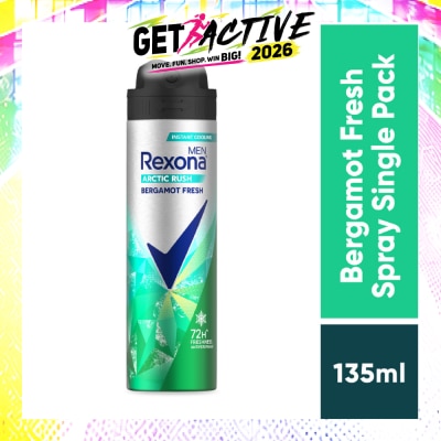 REXONA - Men Arctic Rush Bergamot Fresh Spray Deodorant 135ml image