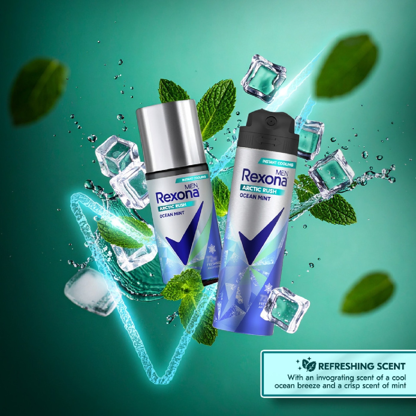 Men Arctic Rush Ocean Mint Spray Deodorant 135ml