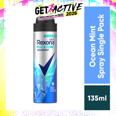REXONA - Men Arctic Rush Ocean Mint Spray Deodorant 135ml image