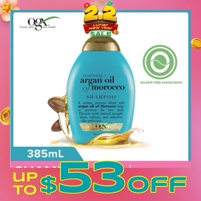 OGX Argan Oil Of Morocco Shampoo + Renewing (For All Hair Types) 385ml