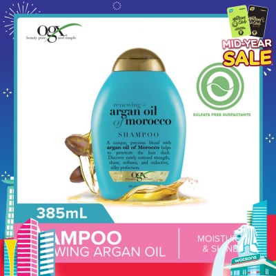 OGX Argan Oil Of Morocco Shampoo + Renewing (For All Hair Types) 385ml