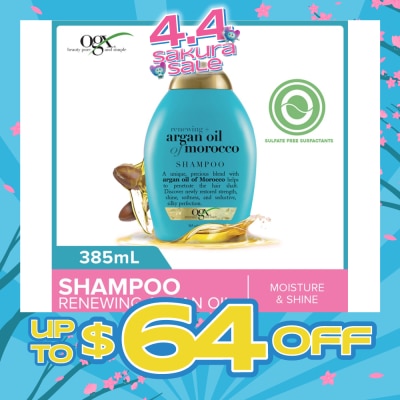 OGX - Argan Oil Of Morocco Shampoo + Renewing (For All Hair Types) 385ml