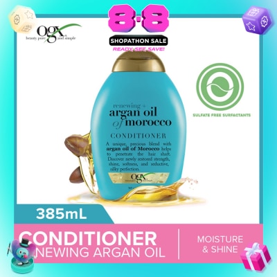 OGX - Argan Oil Of Morocco Conditioner + Renewing (For All Hair Types) 385ml