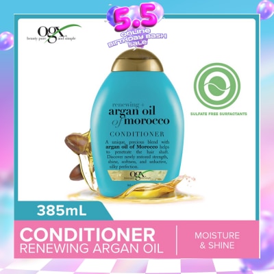 OGX - Argan Oil Of Morocco Conditioner + Renewing (For All Hair Types) 385ml