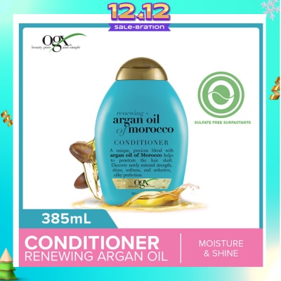 OGX Argan Oil Of Morocco Conditioner + Renewing (For All Hair Types) 385ml