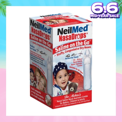 NEILMED Neilmed NasaDrops Saline On The Go (Soothes and Moisturizes Infants’ Dry or Congested Noses) 15ml