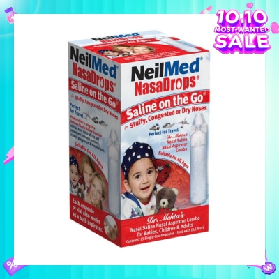 NEILMED Neilmed NasaDrops Saline On The Go (Soothes and Moisturizes Infants’ Dry or Congested Noses) 15ml