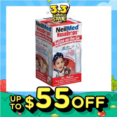 NEILMED Neilmed NasaDrops Saline On The Go (Soothes and Moisturizes Infants’ Dry or Congested Noses) 15ml