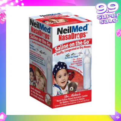 NEILMED Neilmed NasaDrops Saline On The Go (Soothes and Moisturizes Infants’ Dry or Congested Noses) 15ml