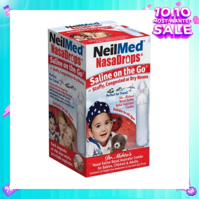 NEILMED Neilmed NasaDrops Saline On The Go (Soothes and Moisturizes Infants’ Dry or Congested Noses) 15ml