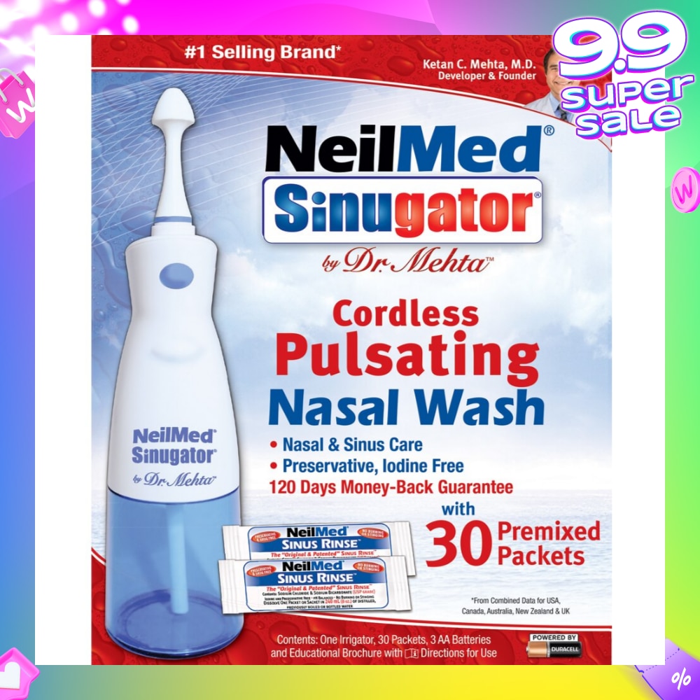 Sinugator® Cordless Pulsating Nasal Wash 240ml