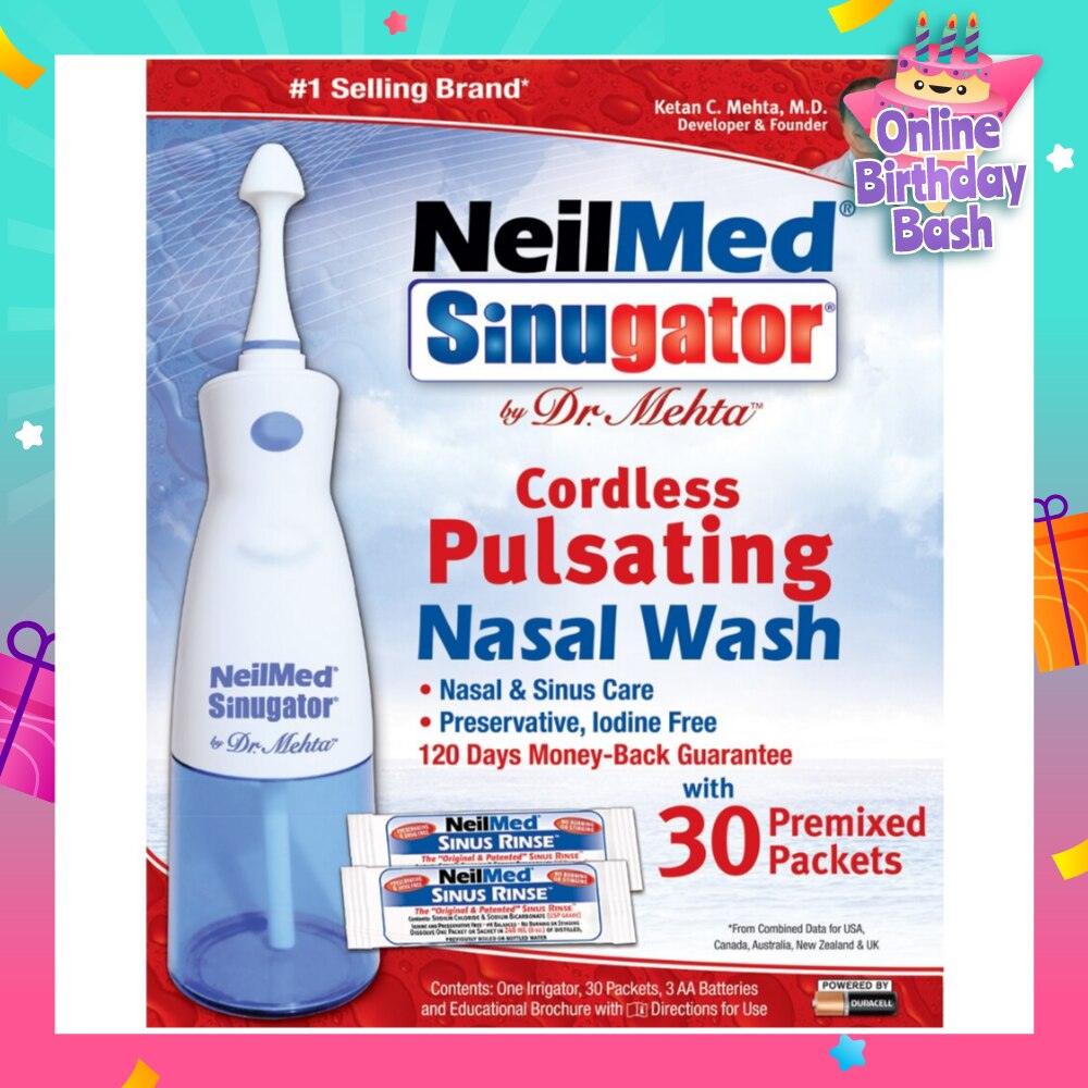 Sinugator® Cordless Pulsating Nasal Wash 240ml