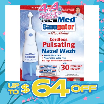 NEILMED - Sinugator® Cordless Pulsating Nasal Wash 240ml (Expiry: Sep`2026)