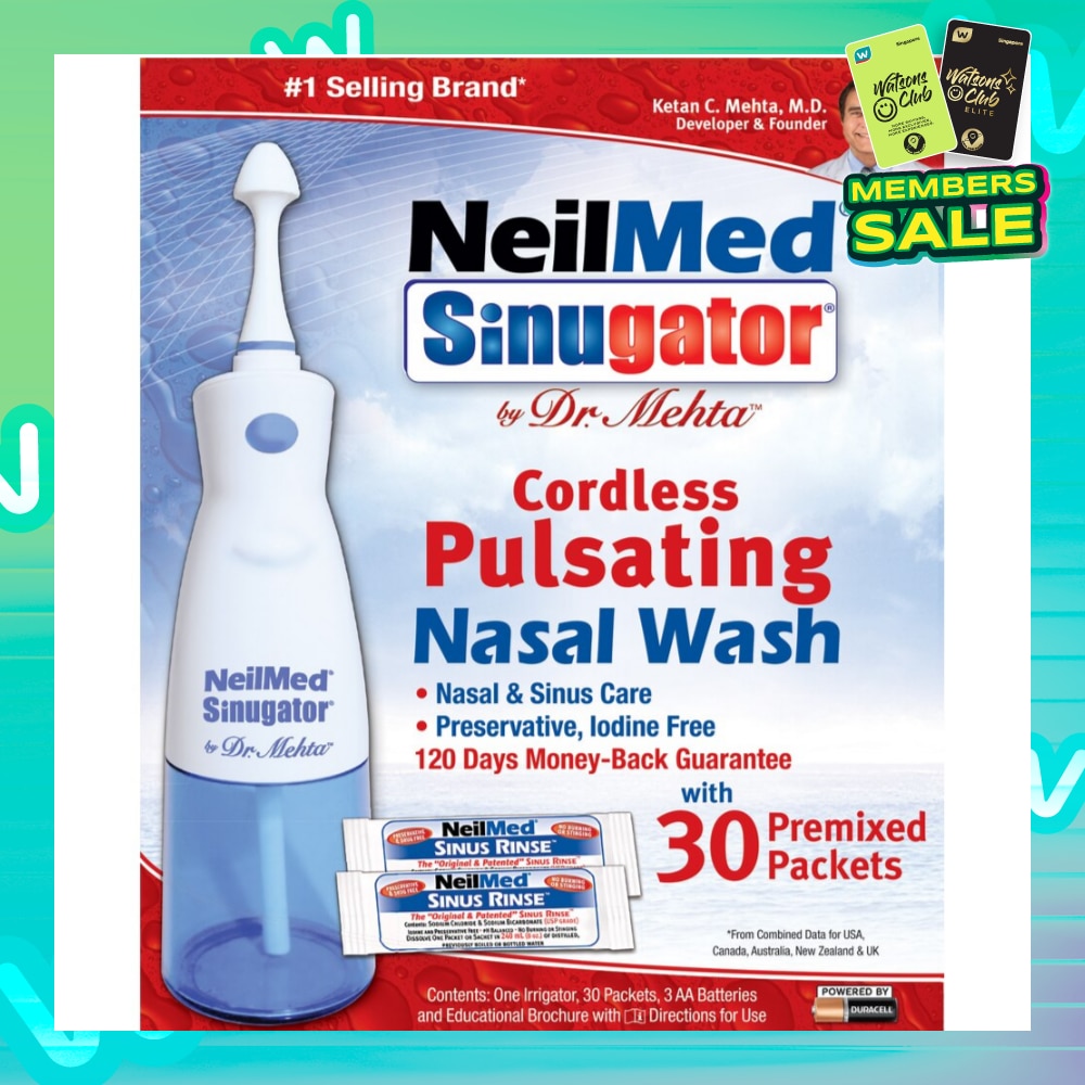 Sinugator® Cordless Pulsating Nasal Wash 240ml