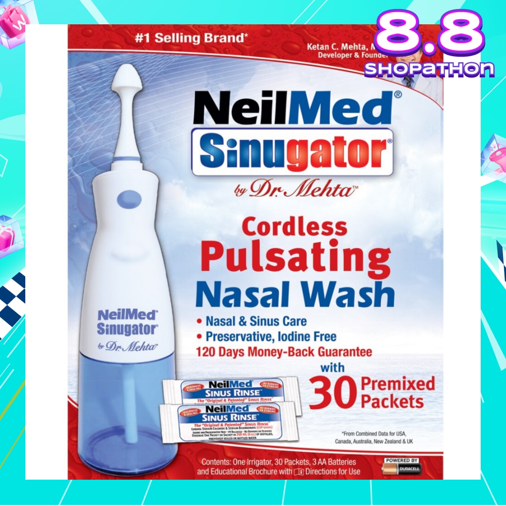 Sinugator® Cordless Pulsating Nasal Wash 240ml