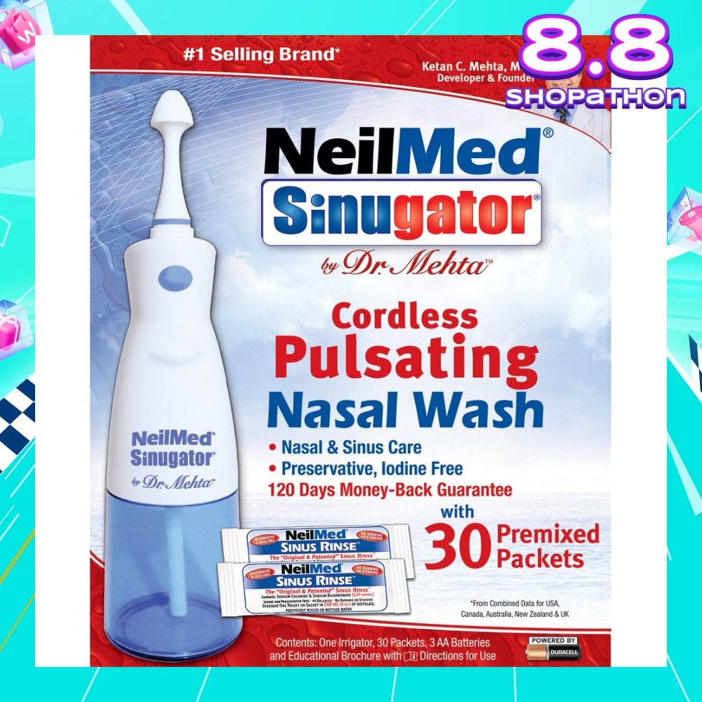 Sinugator® Cordless Pulsating Nasal Wash 240ml