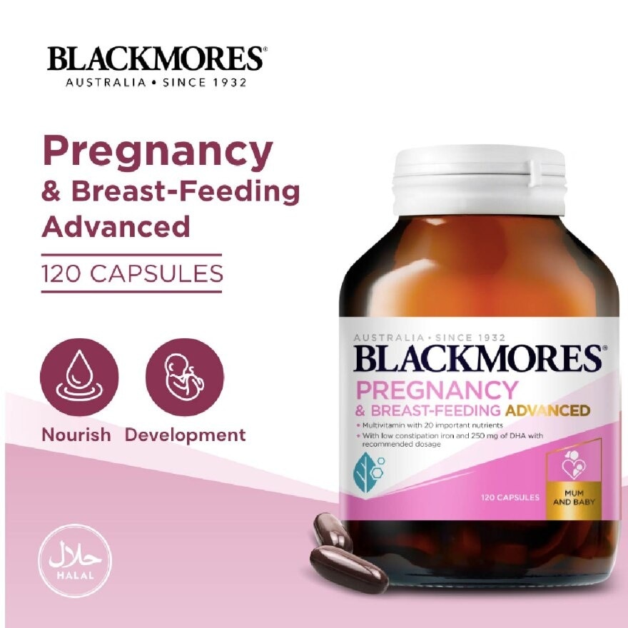 Blackmores Pregnancy & Breast-Feeding Advanced Capsules 120s<BR>