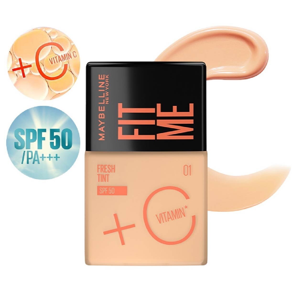 MAYBELLINE Fit Me Fresh Tint Foundation SPF 50 01 x 1s