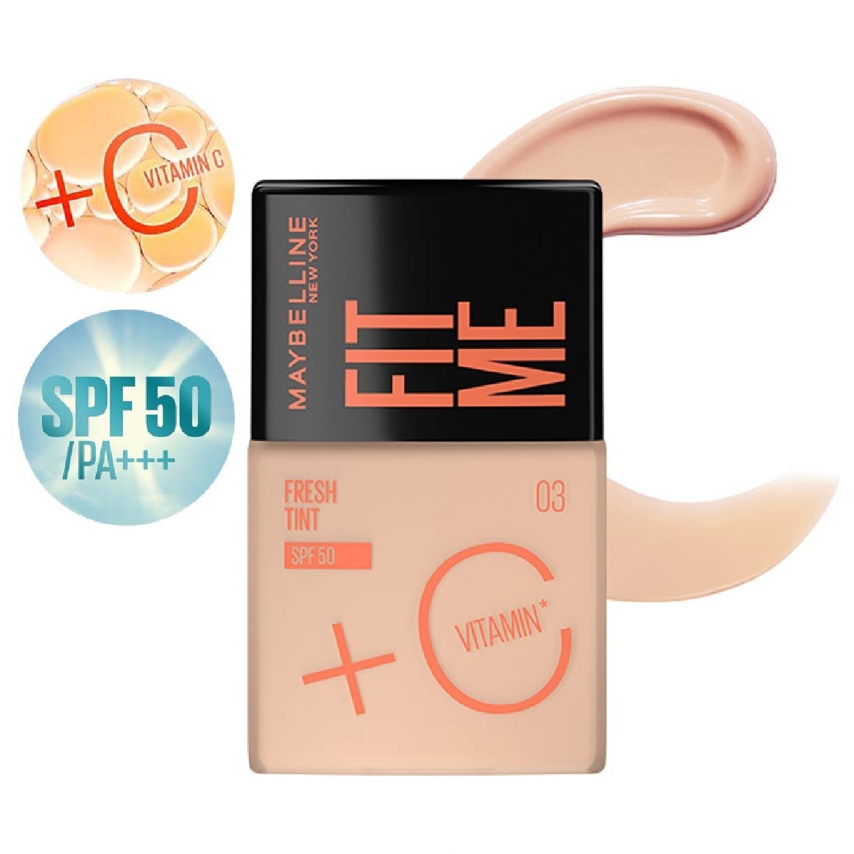 MAYBELLINE Fit Me Fresh Tint Foundation SPF 50 03 x 1s