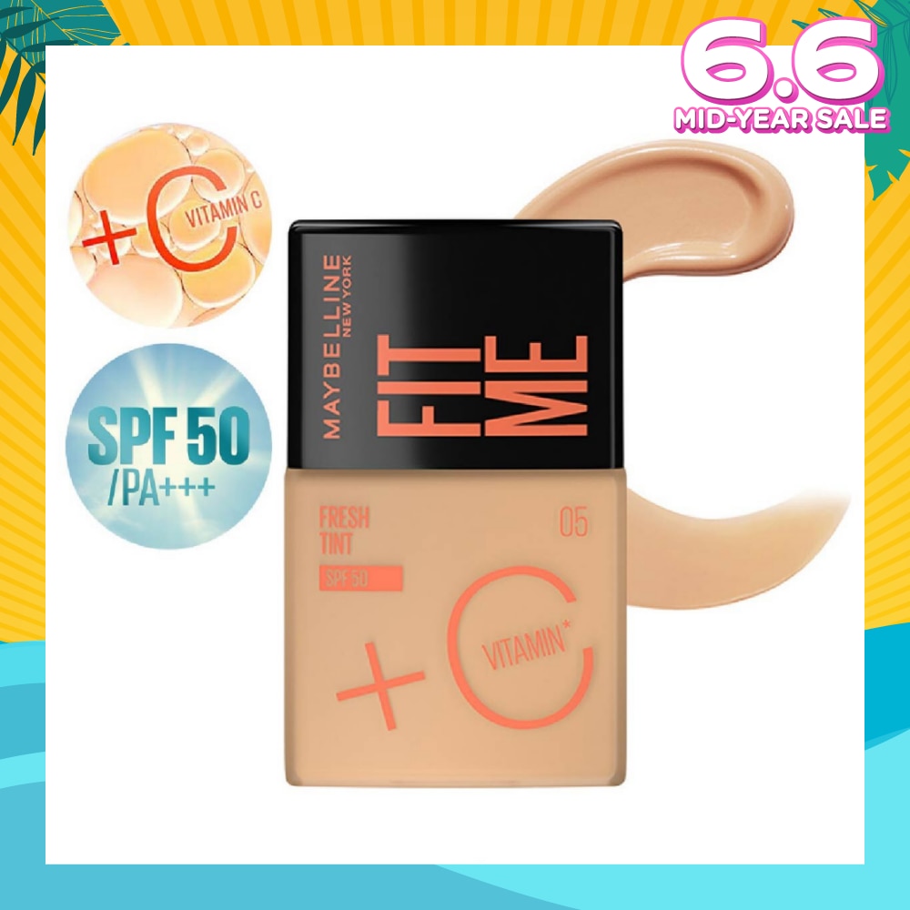 MAYBELLINE Fit Me Fresh Tint Foundation SPF 50 05 x 1s