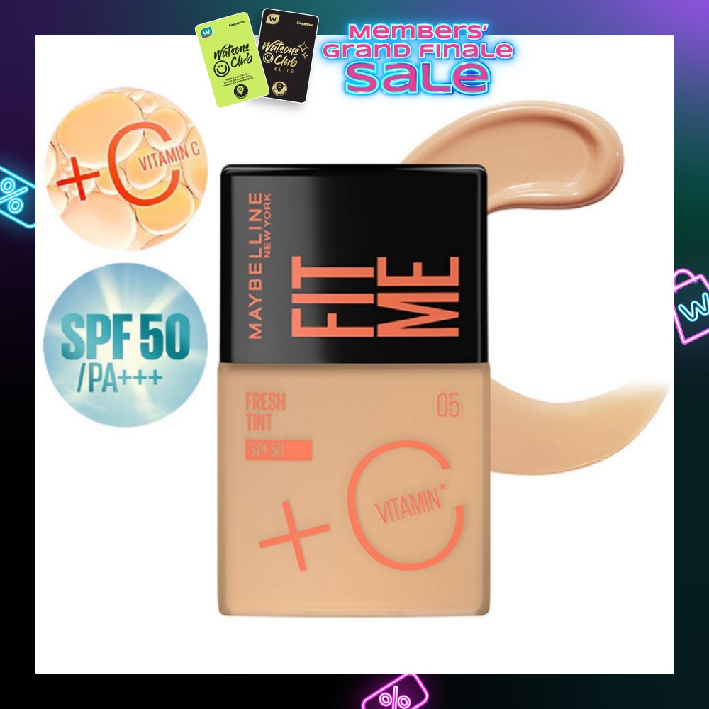 MAYBELLINE Fit Me Fresh Tint Foundation SPF 50 05 x 1s