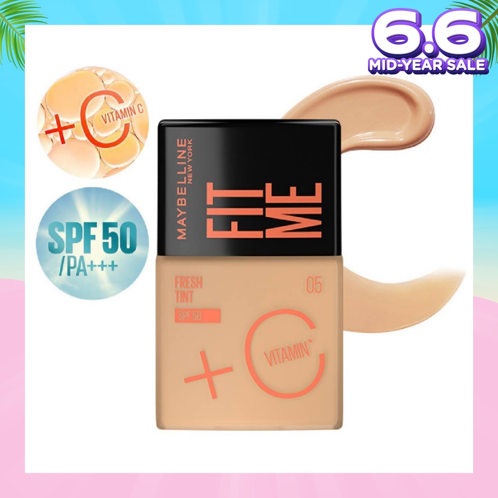 MAYBELLINE Fit Me Fresh Tint Foundation SPF 50 05 x 1s