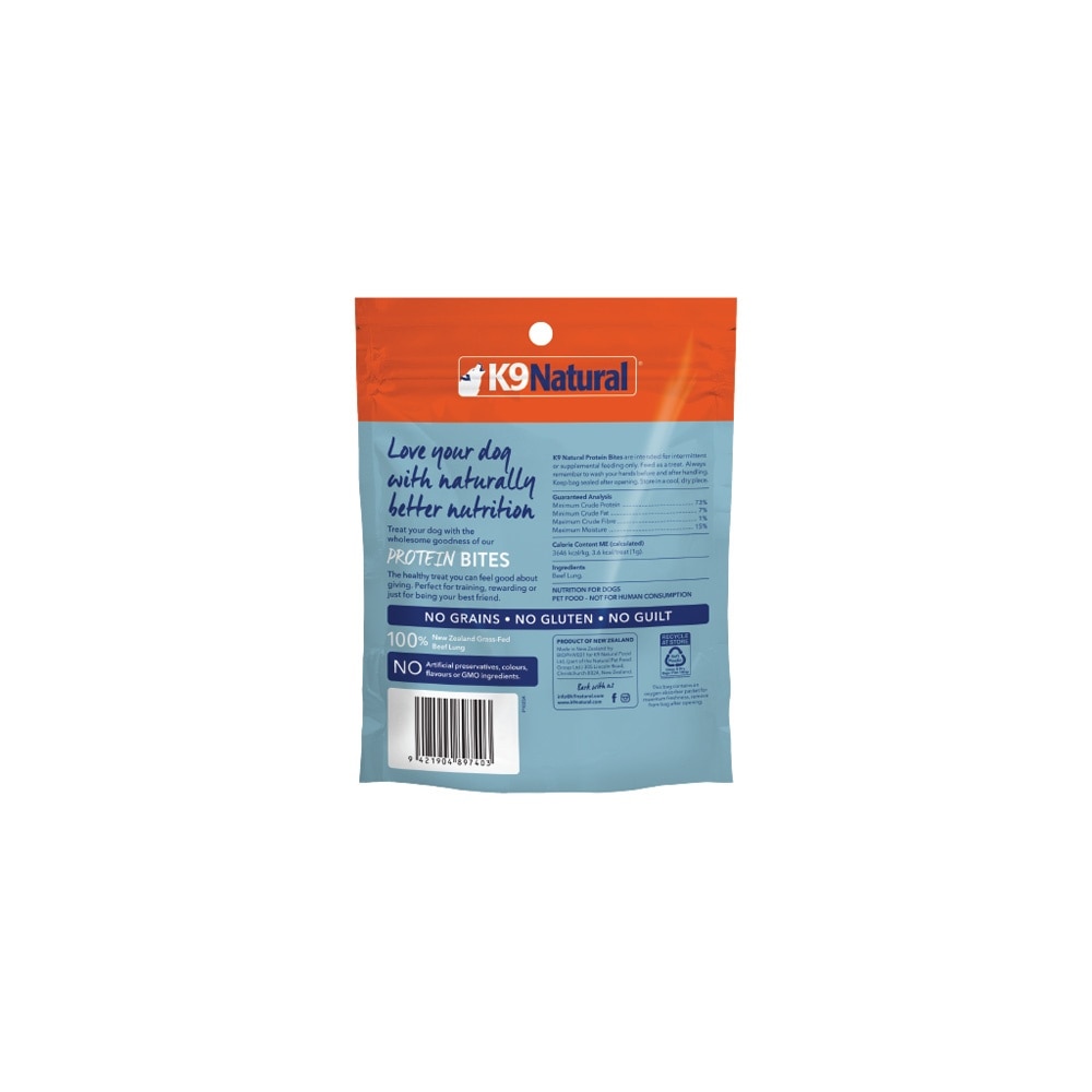 Beef Lung Protein Bites Dog Treats 60g image