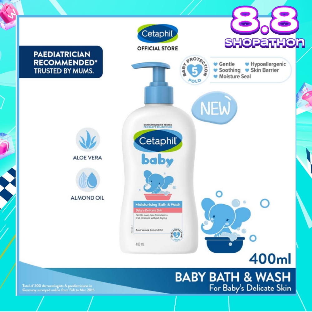 Ultra Moisturizing Bath & Wash With Aloe Vera & Sweet Almond Oil (Tear-Free Formula) 400ml