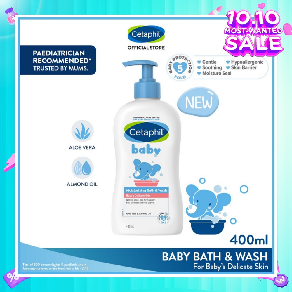 Ultra Moisturizing Bath & Wash With Aloe Vera & Sweet Almond Oil (Tear-Free Formula) 400ml