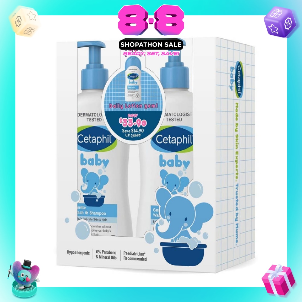 Wash & Shampoo with Glycerin & Panthenol Pack Set (2 x 400ml + Daily Lotion 50ml)