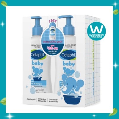 CETAPHIL BABY Wash & Shampoo with Glycerin & Panthenol Pack Set (2 x 400ml + Daily Lotion 50ml) image