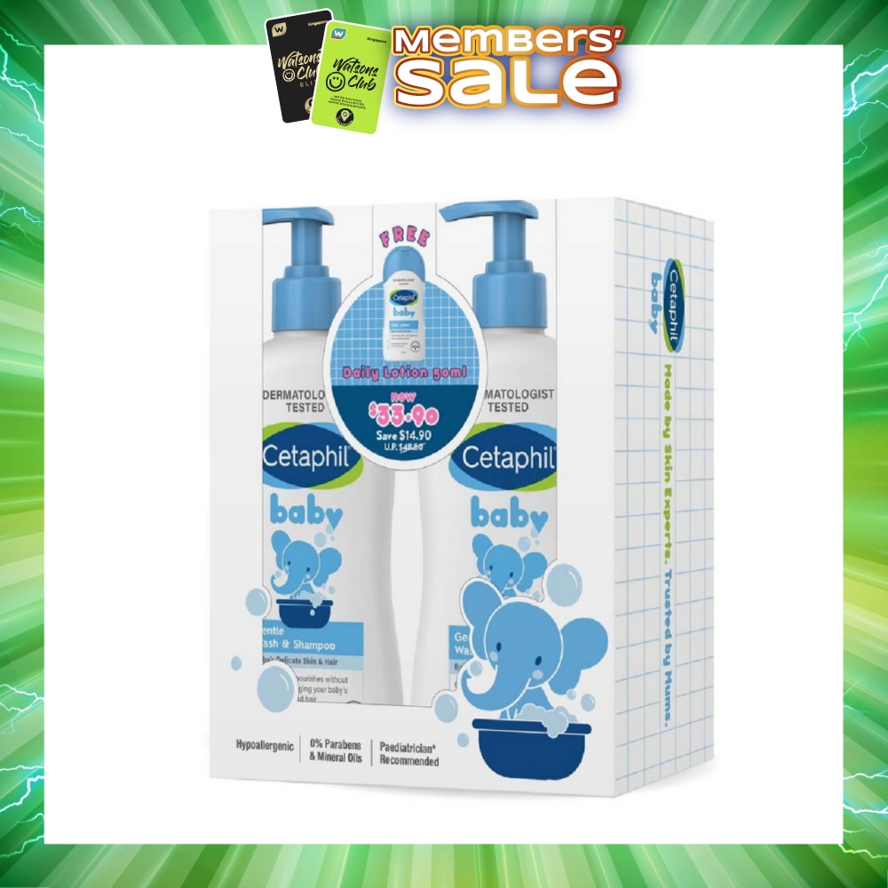 Wash & Shampoo with Glycerin & Panthenol Pack Set (2 x 400ml + Daily Lotion 50ml)