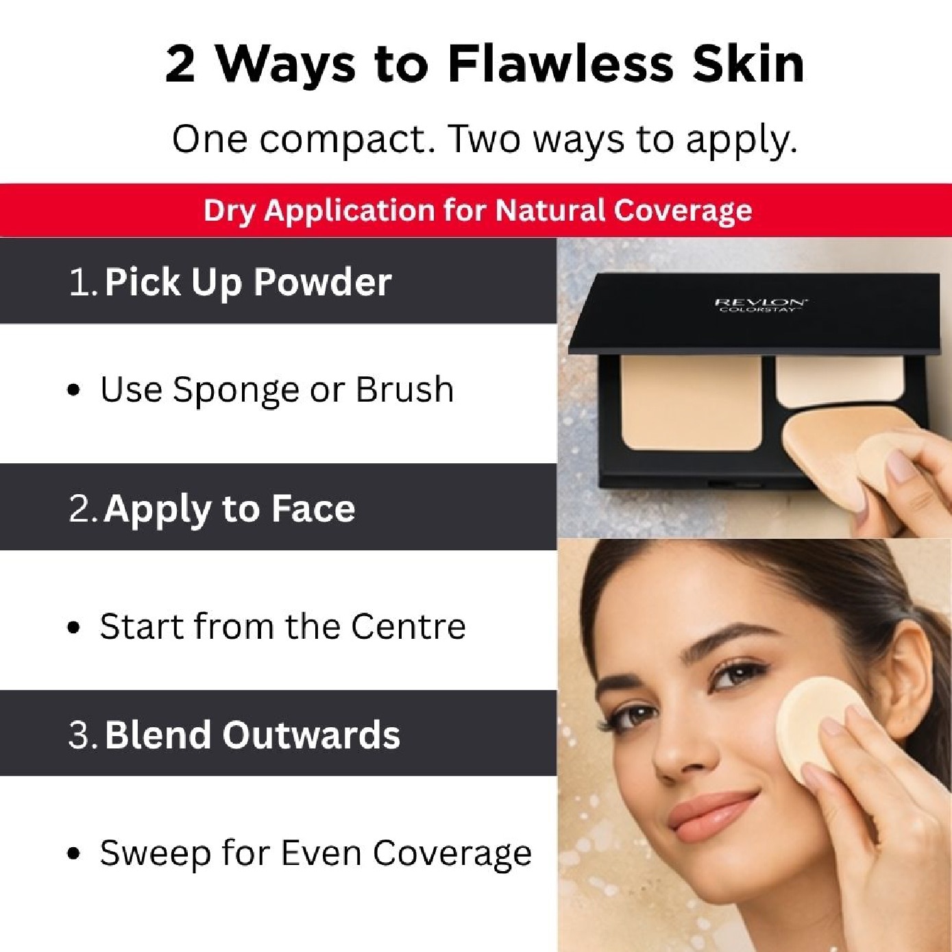 ColorStay 2-Way Cake Powder Foundation #180 Sand Beige 10g