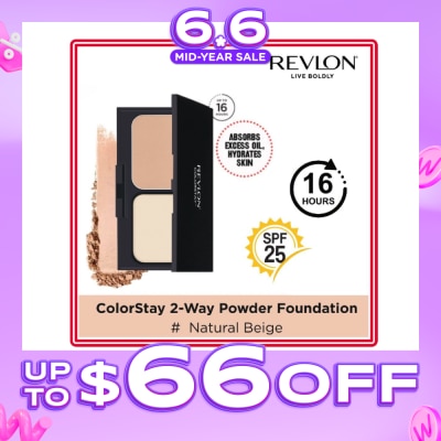 REVLON - ColorStay 2-Way Cake Powder Foundation #220 Natural Beige 10g