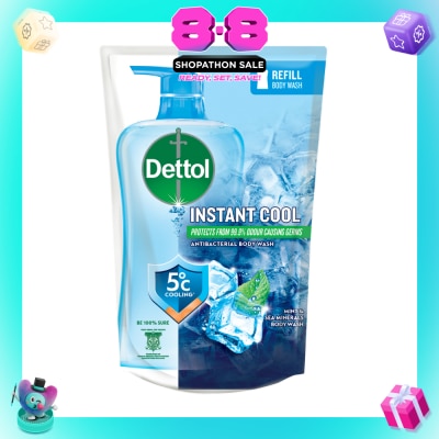 DETTOL - Instant Cool Anti-Bacterial Body Wash Refill Pack 800g