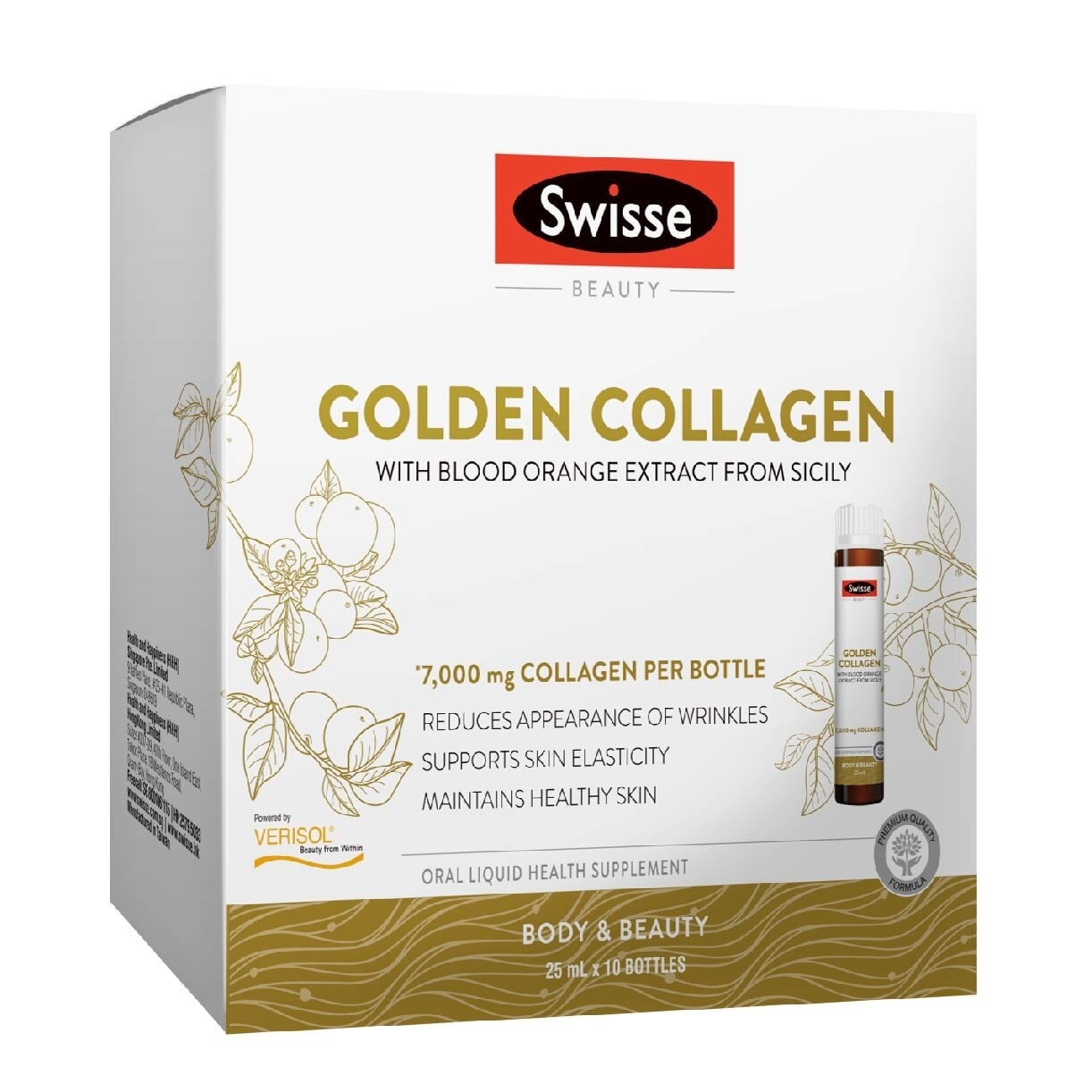 Golden Collagen with Blood Orange Extract from Sicily 25ml x 10s