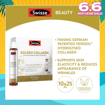 SWISSE Golden Collagen with Blood Orange Extract from Sicily 25ml x 10s