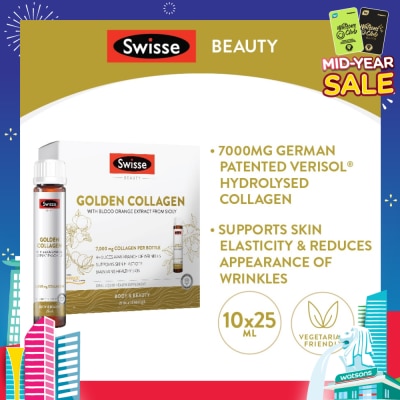 SWISSE Golden Collagen with Blood Orange Extract from Sicily 25ml x 10s