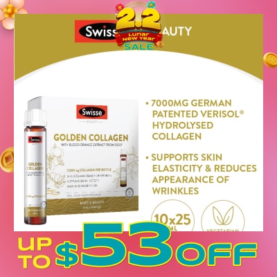 SWISSE Golden Collagen with Blood Orange Extract from Sicily 25ml x 10s