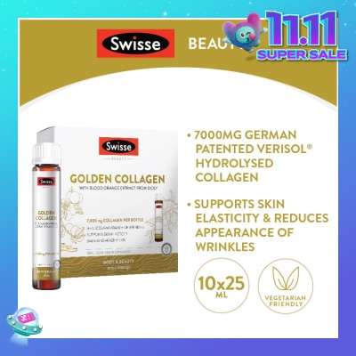 SWISSE Golden Collagen with Blood Orange Extract from Sicily 25ml x 10s