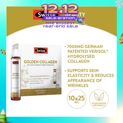 SWISSE Golden Collagen with Blood Orange Extract from Sicily 25ml x 10s