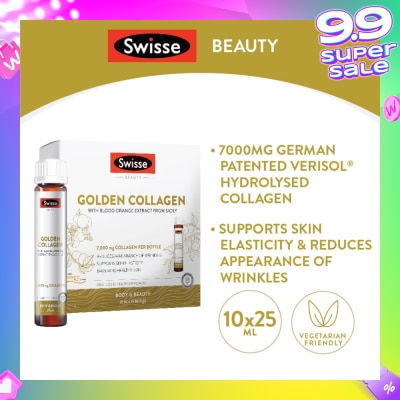 SWISSE Golden Collagen with Blood Orange Extract from Sicily 25ml x 10s
