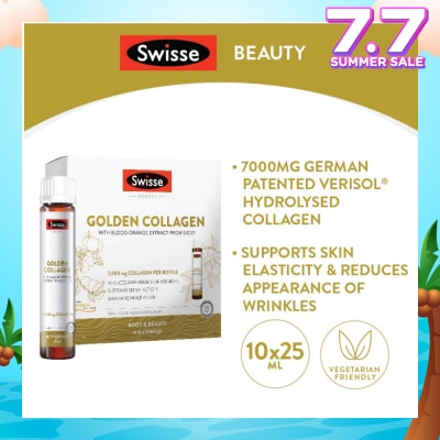 SWISSE Golden Collagen with Blood Orange Extract from Sicily 25ml x 10s