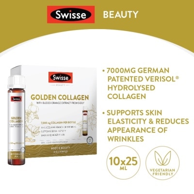 SWISSE Golden Collagen with Blood Orange Extract from Sicily 25ml x 10s