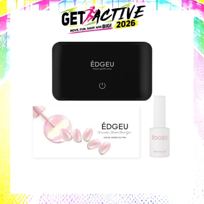 EDGEU - Starter Kit Box Packset consists LED Lamp + Top Gel + Nail Design (Semi-Baked + Ultra Glossy + Long-Lasting + Salon Quality) 1s image